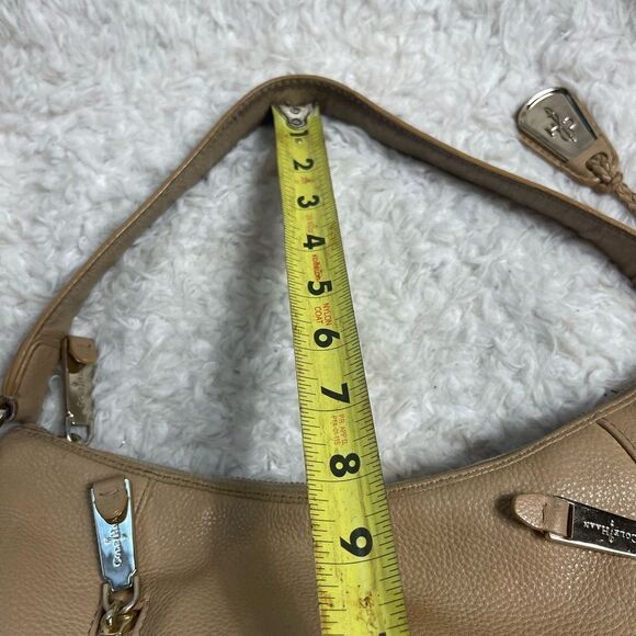 Cole Haan pebble leather tan medium shoulder bag with gold tone hardwares - Picture 11 of 15